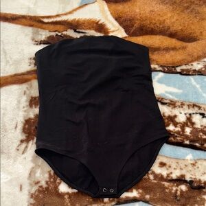 Black Strapless Bodysuit